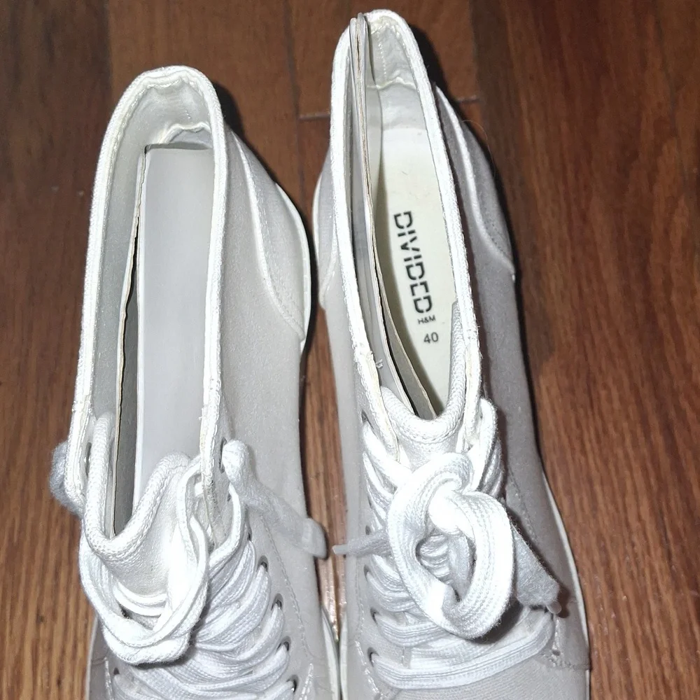 H&M White Women's High-Top Sneakers - Picture 2 of 9